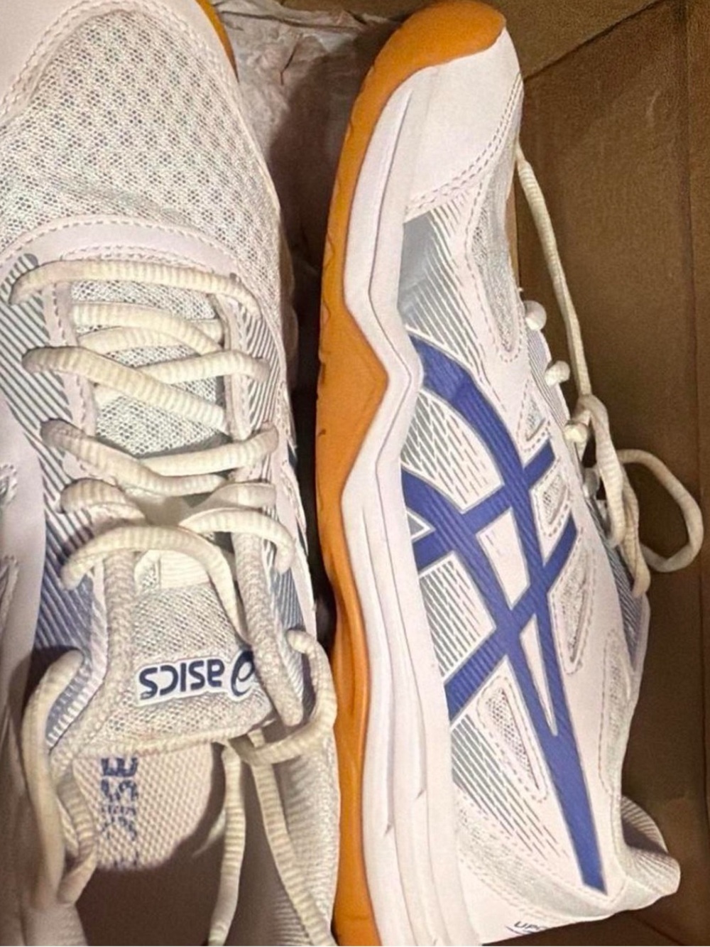 ASICS Women's Upcourt 5 in White/Blue Violet - Picture 3 of 11